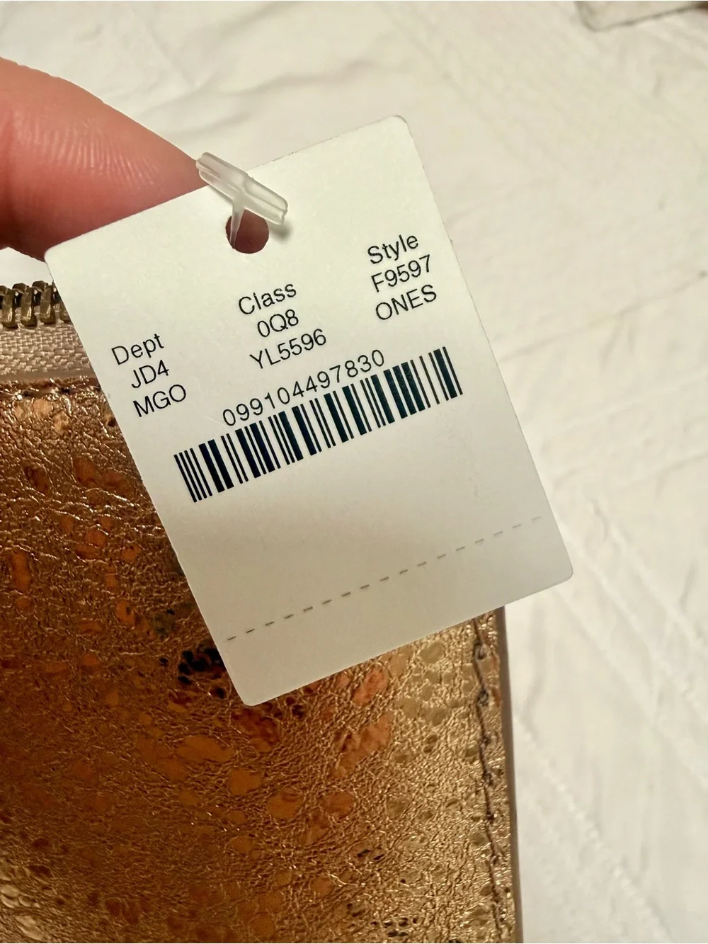 J. Crew Metallic Gold Crossbody Cardholder Bag